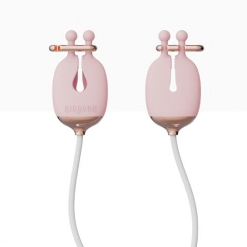 Затискачі для сосків з вібрацією Qingnan No.2 Vibrating Nipple Clamps Pink