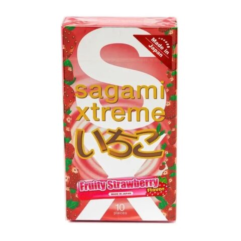 Ультратонкі презервативи Sagami Xtreme Strawberry 0,04 мм (ціна за упаковку, 10 шт.)